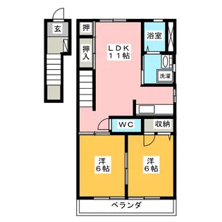 フレンズ A【2階】の間取り