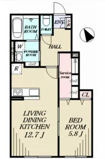 プラナス浜崎【1階】の間取り
