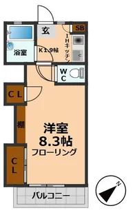 コーポパストラール【1階】の間取り