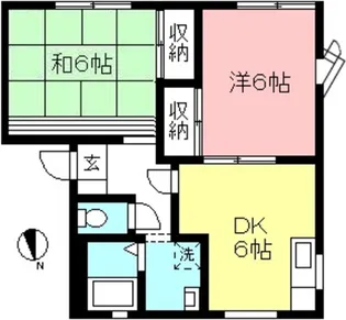 ヤマワハイツ2【2階】の間取り