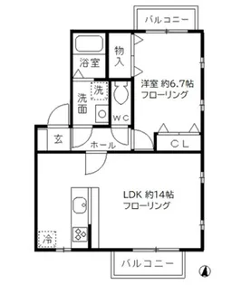 夢路オネスト【3階】の間取り