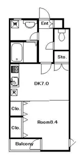 アールグレイ扇町【3階】の間取り