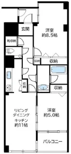 インペリアル広尾【6階】の間取り