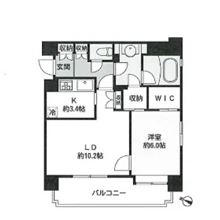 ファミール西麻布ベルファース【8階】の間取り