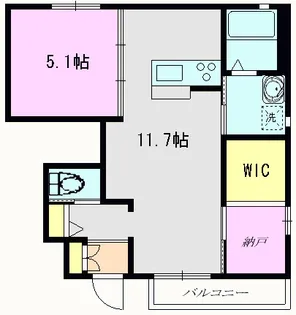 メゾンポラリスI【1階】の間取り