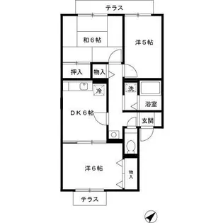 兵庫県高砂市米田町島【アパート】の間取り