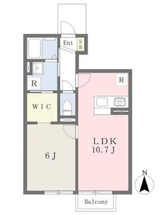 SKY BLUE(スカイブルー)本館 B棟【1階】の間取り