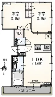 東京都中野区江原町1【アパート】の間取り
