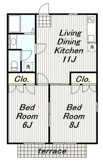 仲居ハイツIII【2階】の間取り