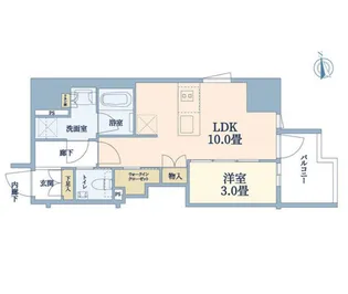 東京都台東区松が谷2【マンション】の間取り