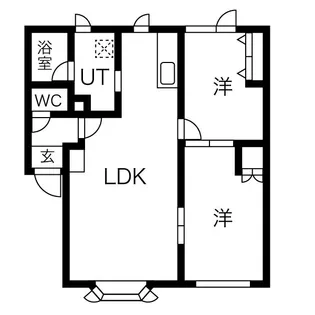 エレガンス西野【1階】の間取り