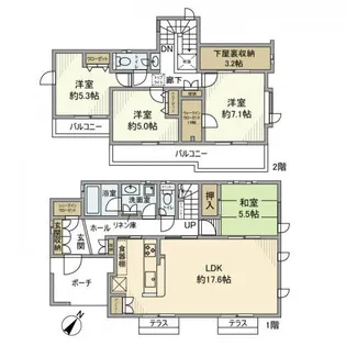 神奈川県横浜市緑区白山4【一戸建】の間取り
