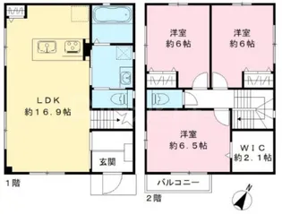 千葉県流山市駒木【一戸建】の間取り