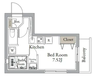 東京都中央区月島4【マンション】の間取り