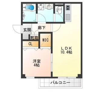 ソリティア鶴見橋【2階】の間取り