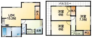 千葉県八街市八街ろ【一戸建】の間取り
