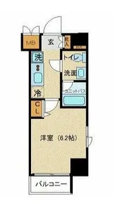 東京都新宿区早稲田鶴巻町【マンション】の間取り