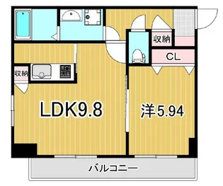 アーバハイツ六町2号館【3階】の間取り
