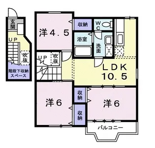 ミレア開成C【2階】の間取り