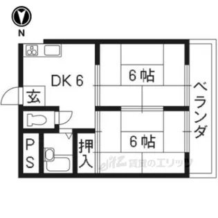 パレス稲荷【2階】の間取り
