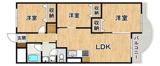 大阪府大阪市住之江区粉浜西1【マンション】の間取り