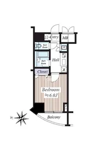 コンシェリア芝公園【15階】の間取り