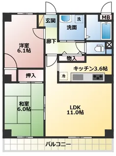 トキワコンフォート【3階】の間取り
