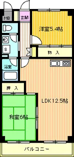 山上マンション【1階】の間取り