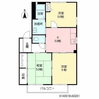ロータス・1【2階】の間取り