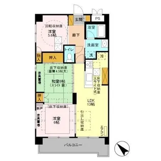千葉県市川市妙典2【マンション】の間取り