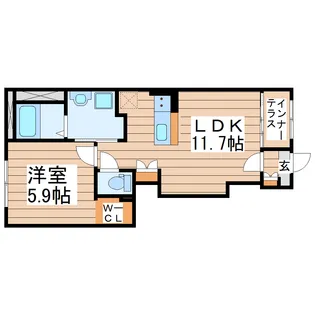 Le Lien(ル リアン)【1階】の間取り