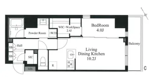 ラティエラ秋葉原【12階】の間取り