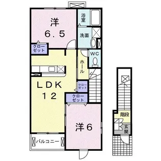 クローバー赤土 II【2階】の間取り