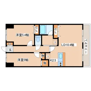 メビウスエース【5階】の間取り