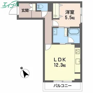 ツヴェルフII【2階】の間取り