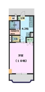 クマオマンション【4階】の間取り