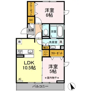 東京都日野市東豊田4【アパート】の間取り