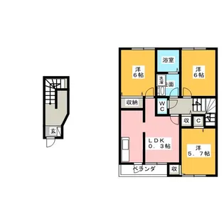 メゾン ベル:グラース B【2階】の間取り