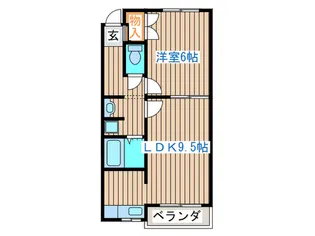 ハピネスTORINO2【2階】の間取り