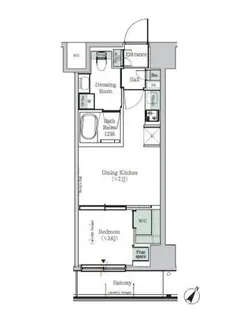 ONE ROOF RESIDENCE KIBA EAST【12階】の間取り