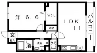 メルヴェーユ藤井寺【2階】の間取り