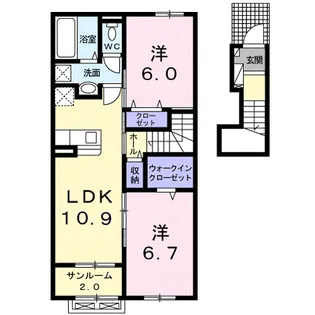 アンサンブル・デュオ【2階】の間取り