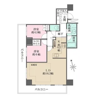 ザ・パークハウス新宿タワー【11階】の間取り