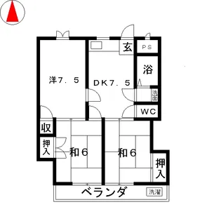 木下マンション【2階】の間取り