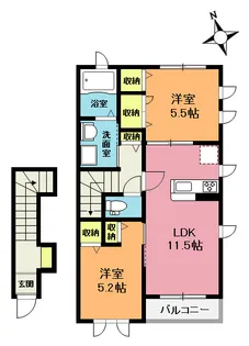 【SHM】フォレストガーデン II【2階】の間取り