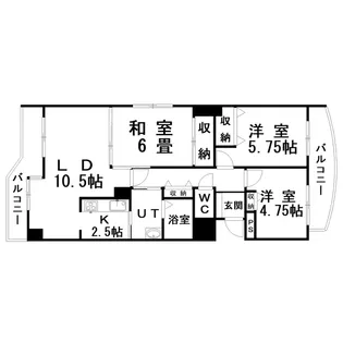 ラポール久寿里橋 1044号【4階】の間取り