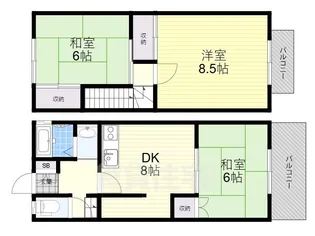 田伏ハイツ3【1階】の間取り