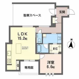シャン ヴィラージュ【1階】の間取り
