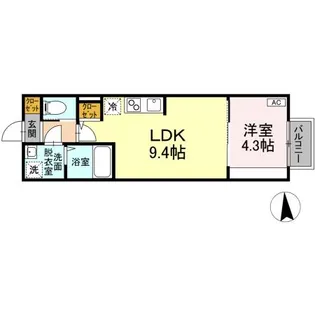 ジオ黒松【1階】の間取り