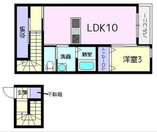 ドルチェ・ヴィータ大町 C棟【2階】の間取り